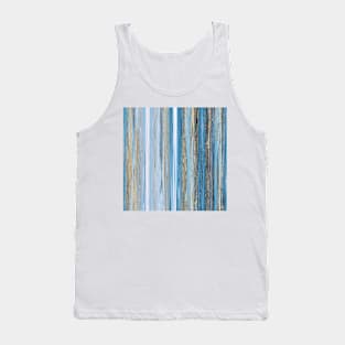 pastel blue turquoise white gold abstract striped pattern Tank Top